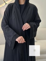 عباية رزان | بقماش كريب الاناقة مطرز دبل كلوش - تط...