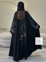 عباية رزان | بقماش كريب الاناقة مطرز دبل كلوش - تط...