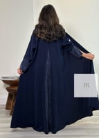 جديد الصيف | عباية سحابة بقماش حرير كوري - كحلي