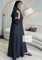 عباية اطياف l بقماش حرير خيط ياباني - رصاصي