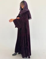 مخمل مكسر نص كلوش اكمام بفتحة