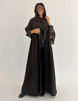 جوخ إيطالي خفيف بني مع جلد بني كلوش