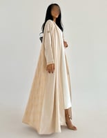 لنن طبيعي بيج مع لنن مطرز