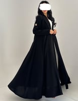 عباية عملية كلوش اسود فاحم