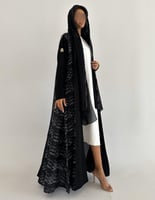 كريب ولنن هندي مطرز كلوش