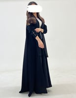 عباية جاكار كلوش أكمام بأزرار