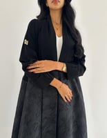 كريب ملكي اسود مع تفته جاكار كلوش