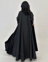 عباية كلوش من الخلف تفته مخططه لمعه