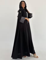 كريب خفيف كلوش اكمام لنن طبيعي خفيف