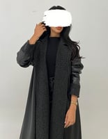 جلد نص كلوش مع فرو