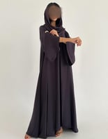 كريب عملي خفيف موف كلوش اكمام كلوش مع الفستان