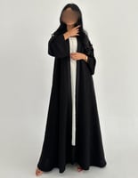 كريب عملي تطريز من الامام ومنثور كلوش اكمام واسعه