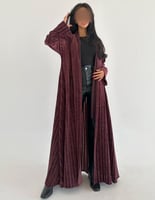 مخمل مع شيفون مخطط نص كلوش