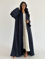 حرير مخطط مع كريب ناعم كلوش بكسرات