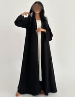 كريب عملي تطريز من الامام ومنثور كلوش اكمام واسعه