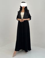 عبايه جاكار مع كريب قصة رسمية كلوش