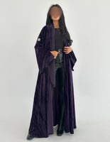 مخمل مكسر نص كلوش اكمام بفتحة