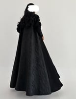 كريب ملكي كلوش مع اطراف وتفته هندي من الخلف