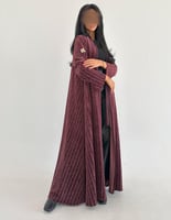 مخمل مع شيفون مخطط نص كلوش