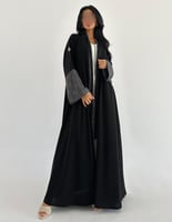 كريب خفيف كلوش اكمام لنن طبيعي خفيف