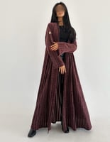 مخمل مع شيفون مخطط نص كلوش