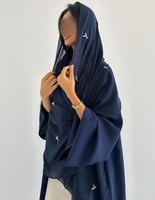 كريب بارد كلوش اكمام كلوش طرحة مطرزه