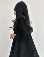 عباية كريب كلوش مع جوانب ركامه