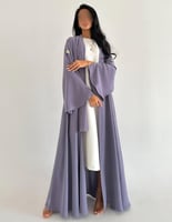 كريب لافندر ياباني عملي كلوش اكمام كلوش