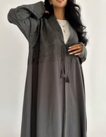 كريب زيتي نص كلوش مع جاكار