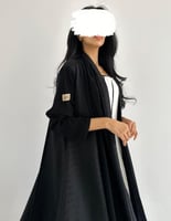 عباية كريب كلوش مع جوانب ركامه