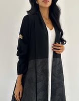 كريب ملكي اسود مع تفته جاكار كلوش