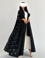 كريب صيفي تطريز مع الجوانب كلوش