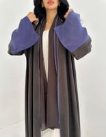 حرير بودرة ياباني نص كلوش عملي اللون بني وموف