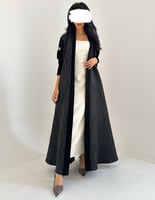 عباية تفته مع اكمام كريب كلوش