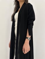 كريب ملكي كلوش مع أكمام لمعة بارزه