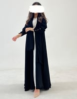 عباية جاكار كلوش أكمام بأزرار