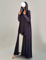 كريب ناعم صيفي مع أكمام حرير بودرة كلوش