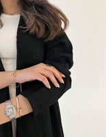 عباية ملكي كلوش مع اكمام لمعة وياقة طويلة