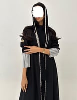 جوخ اسود مع سدو أبيض كلوش