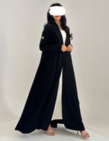 عباية عملية كلوش اسود فاحم