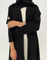 كريب أسود كلوش من الخلف جاكار بلمعه