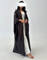 عباية حرير خفيف نص بشت