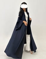 توفيس كريب كحلي وأسود قصة كلوش أكمام كلوش