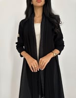 عباية كريب كلوش مع جوانب ركامه