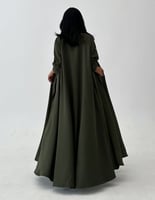 عباية كريب ناعم نص كلوش