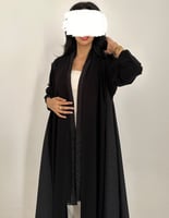 عباية كريب كلوش مع جوانب ركامه