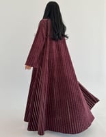 مخمل مع شيفون مخطط نص كلوش