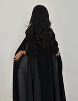 عباية كريب كلوش مع جوانب ركامه