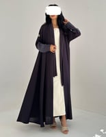 كريب ناعم صيفي مع أكمام حرير بودرة كلوش