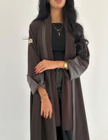 جوخ إيطالي خفيف بني مع جلد بني كلوش